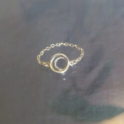 Bague lunaire chaîne