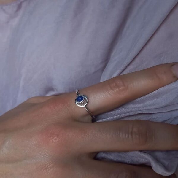 Bague lunaire pierre