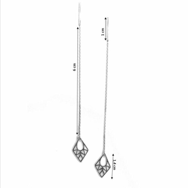 Boucles d'oreilles losanges en argent