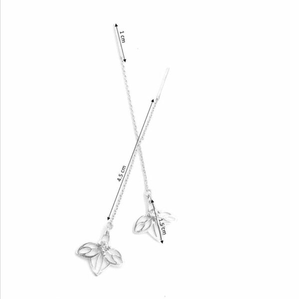 Boucles doreilles petite orchidee cistal mauve dimensions1